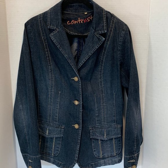 Reitmans Dark Denim Jacket, Size 14 - Picture 1 of 2